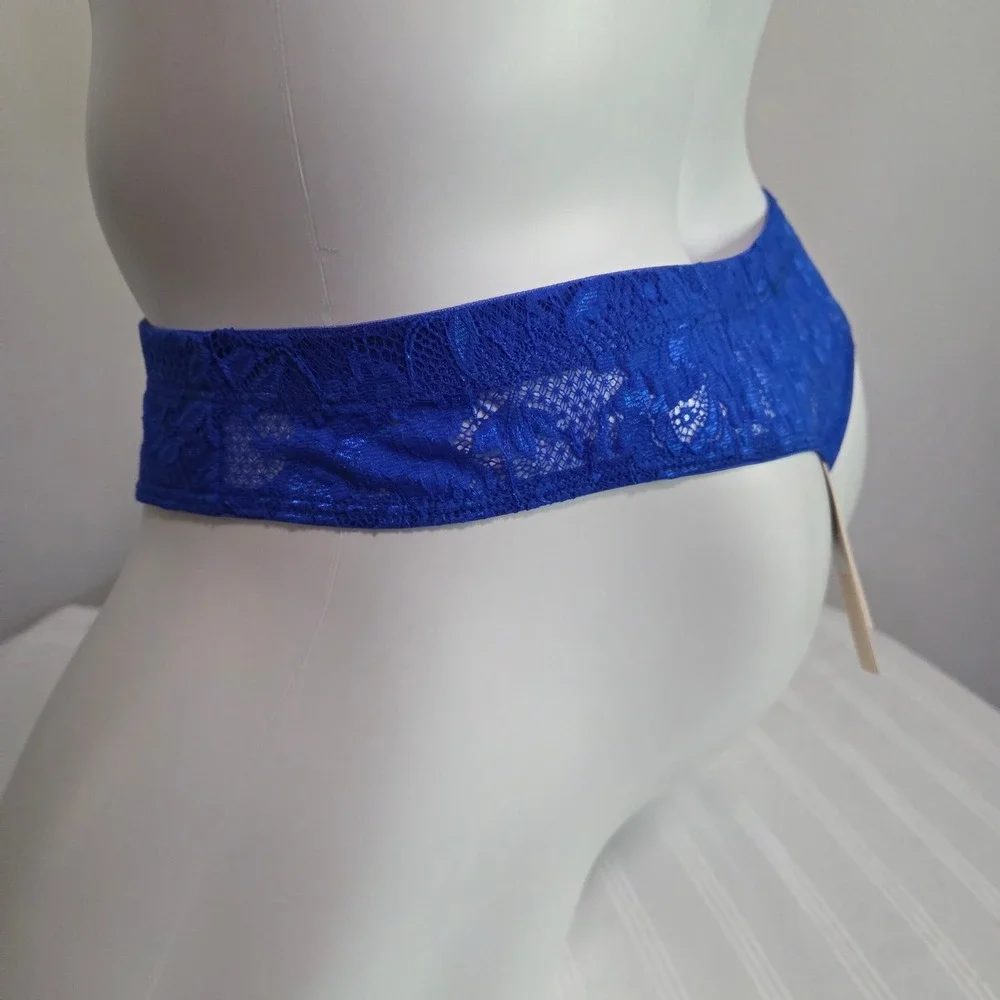 Cosabella Men Luxury Italian Floral Lace G-String Designer Premium Cobalto Blue